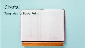  Presentation with book of joshua - Theme having notepad and book on shelf background and a sky blue colored foreground