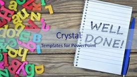  Presentation with magnetic - PPT theme having notepad and magnetic letters background and a light blue colored foreground