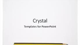  Presentation with notepad - Presentation theme having notepad and pencil isolated background and a white colored foreground