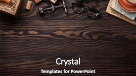  Presentation with notepad - PPT theme with notepad coffee wine bottle top background and a wine colored foreground