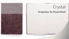  Presentation with notebook paper - PPT theme consisting of notepad-or-notebook-paper-isolated background and a sky blue colored foreground