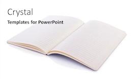  Presentation with notebook paper - Presentation design with notepad-or-notebook-paper-isolated background and a white colored foreground
