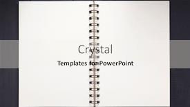  Presentation with notebook paper - Colorful slide set enhanced with notepad-or-notebook-paper backdrop and a sky blue colored foreground