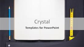  Presentation with notebook paper - PPT theme having notepad-or-notebook-paper background and a white colored foreground