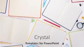  Presentation with notebook paper - Theme with notepad-or-notebook-paper background and a sky blue colored foreground