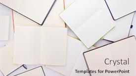  Presentation with notebook paper - PPT theme consisting of notepad-or-notebook-paper background and a lemonade colored foreground