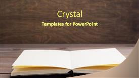  Presentation with paper clip notes - PPT layouts with notepad-or-paper-book background and a tawny brown colored foreground