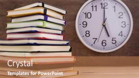  Presentation with notebook paper - Colorful PPT theme enhanced with notepad-or-paper-notebook backdrop and a coral colored foreground