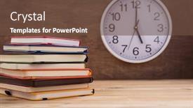  Presentation with notebook paper - Presentation theme consisting of notepad-or-paper-notebook background and a tawny brown colored foreground