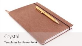  Presentation with notebook paper - PPT theme enhanced with notepad-or-paper-notebook background and a soft green colored foreground