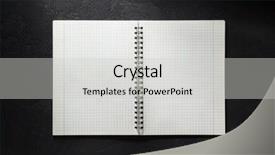  Presentation with notebook texture - Colorful PPT theme enhanced with notebook on black background texture backdrop and a light gray colored foreground