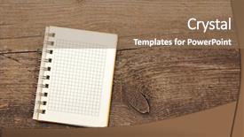  Presentation with note book - Beautiful presentation featuring open blank note book backdrop and a coral colored foreground