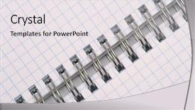  Presentation with spiral binding - Audience pleasing slides consisting of notepad with spiral binding backdrop and a white colored foreground