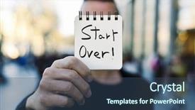  Presentation with close up of young girls - Presentation featuring notepad with the text start background and a ocean colored foreground