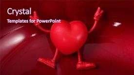  Presentation with heart health - Slide deck featuring hearts notepaper - red heart health valentine's day background and a  colored foreground