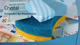  Presentation with financial fraud - Audience pleasing presentation consisting of soap notes - symbol of financial fraud backdrop and a  colored foreground