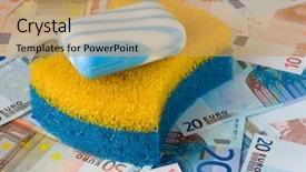  Presentation with financial fraud - Cool new presentation theme with soap notes - symbol of financial fraud backdrop and a  colored foreground
