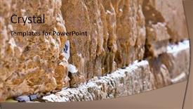  Presentation with jerusalem - Beautiful PPT layouts featuring notes at the western wall backdrop and a coral colored foreground