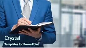  Presentation with note - Beautiful theme featuring notes business - businessman taking note using pen backdrop and a ocean colored foreground