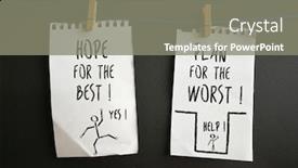  Presentation with hope - Beautiful PPT theme featuring notes-hanging-on-string-hope backdrop and a gray colored foreground