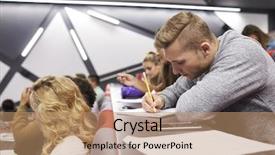  Presentation with taking notes - Cool new theme with notes in a university lecture backdrop and a  colored foreground