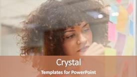  Presentation with creative writing - Amazing presentation theme having notes in creative brainstorming workshop backdrop and a coral colored foreground