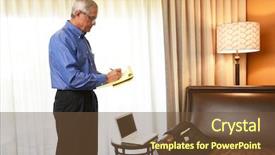  Presentation with business hotel - Audience pleasing presentation consisting of notes on a legal pad backdrop and a  colored foreground