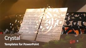  Presentation with christmas music - Presentation having notes on piano with christmas background and a tawny brown colored foreground