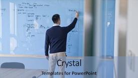  Presentation with writing notes - Cool new slide deck with notes on the glass board backdrop and a light blue colored foreground