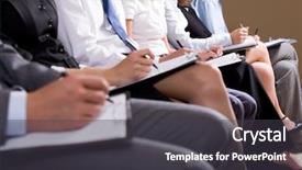  Presentation with business plan - Slides featuring notes or writing business plan background and a dark gray colored foreground