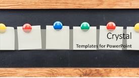  Presentation with stuck - Slide set with notes stuck with colorful magnet background and a lemonade colored foreground