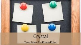  Presentation with sticky notes - Amazing slide set having notes stuck with colorful magnet backdrop and a coral colored foreground