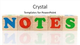  Presentation with alphabet - Slides consisting of notes word formed by colorful background and a white colored foreground