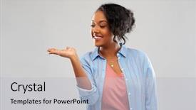  Presentation with african people - Presentation with nothing - people and advertisement concept background and a light gray colored foreground