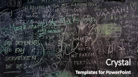  Presentation with chalkboard - Slide deck with notice board - chalkboard with writings background and a dark gray colored foreground