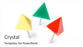  Presentation with multi - Presentation theme with notice board background pins - closeup of multi-colored paper clips background and a white colored foreground