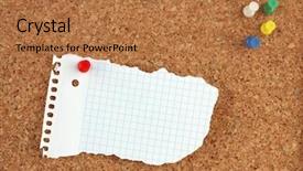  Presentation with pinboard - Beautiful theme featuring notice board background pins - pinboard backdrop and a coral colored foreground