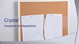  Presentation with cardboard or brown board paper - Presentation theme with notice board with blank graph background and a  colored foreground