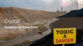  Presentation with announcing - PPT theme featuring notice-on-rectangular-yellow-board background and a violet colored foreground