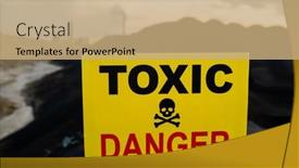  Presentation with announcing - Slides with notice-on-yellow-board-announcing background and a coral colored foreground