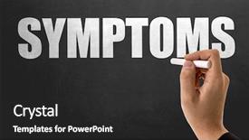  Presentation with symptoms - Amazing slides having notice warning - symptoms backdrop and a dark gray colored foreground