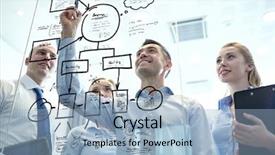  Presentation with team planning - Amazing PPT layouts having noticeboard - business people teamwork and planning backdrop and a light blue colored foreground