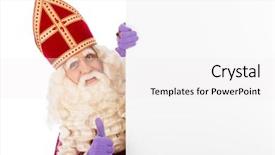  Presentation with whiteboard - PPT theme featuring noticeboard - sinterklaas with whiteboard isolated background and a white colored foreground