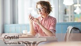  Presentation with reading - Audience pleasing slides consisting of notification or texting in messenger backdrop and a coral colored foreground