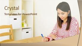  Presentation with notebook - Slide set featuring succulent glasses diary on pink background and a coral colored foreground