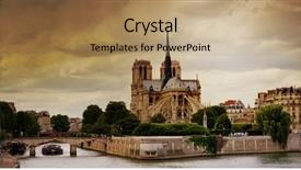  Presentation with notre dame - Colorful slides enhanced with notre dame - paris backdrop and a coral colored foreground