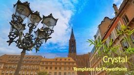  Presentation with notre dame - Slides having notre dame cathedral alsace france background and a  colored foreground