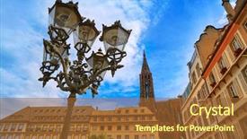  Presentation with notre dame - Slide deck having notre dame cathedral alsace france background and a tawny brown colored foreground