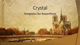  Presentation with notre dame paris france - Colorful presentation theme enhanced with notre dame cathedral in paris backdrop and a lemonade colored foreground