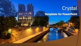  Presentation with notre dame paris france - Presentation design with notre-dame-cathedral-in-paris background and a  colored foreground
